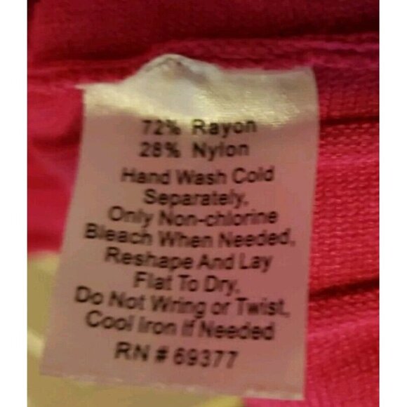 Wendy Williams Collection Fuscia Pink Sleeveless V Neck Sweater Dress Size Large - Picture 7 of 7